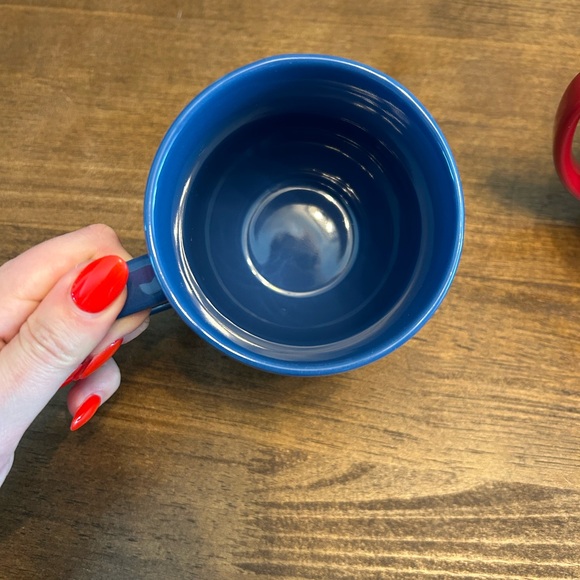 Disney Cruise Line Nautical Mickey and Minnie Red and Blue Coffee Mugs - Picture 7 of 9